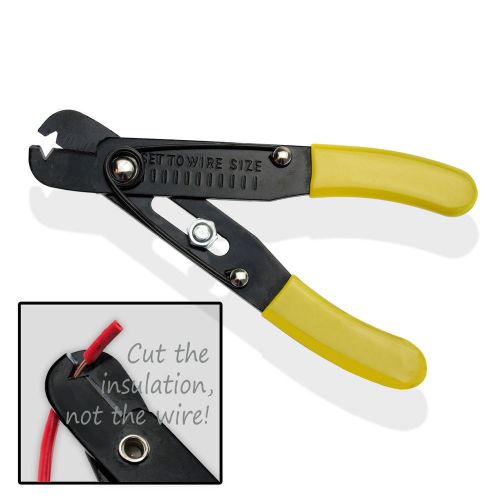 5&#034; wire stripper with wire gauge size lock - 22-10 awg for sale