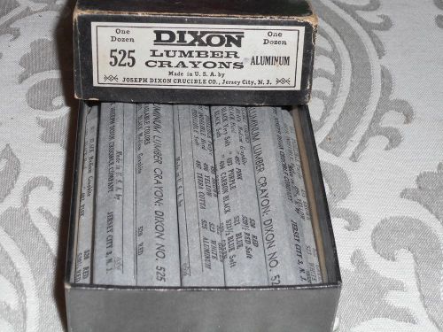 Dixon lumber crayons 525 made in usa aluminum 11 of them for sale