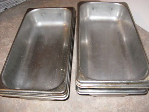 SEVEN 1/3rd SIZE FOOD PAN 2.5&#034; DEEP, STAINLESS STEEL STEAM TABLE PAN