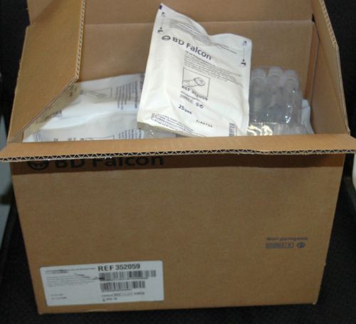 525 bd falcon 352059 round-bottom 14ml disposable pp tubes, sterile, 2018-05 new for sale