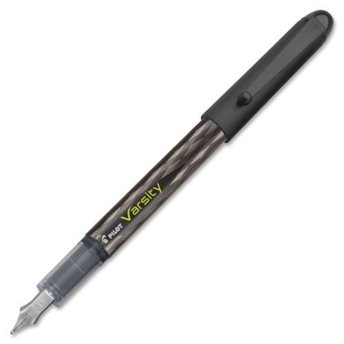 Pilot Varsity Disposable Fountain Pen -Fine- Blk Ink -Silver,Blk -1 Ea- PIL90010