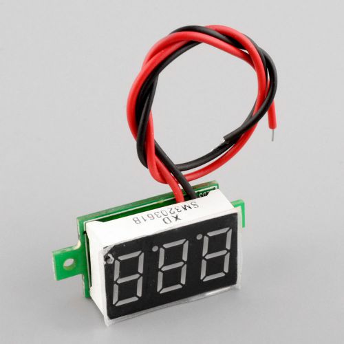 Blue two-wire 0.36 inch lcd mini digital dc 3-30v voltmeter gauge detector for sale