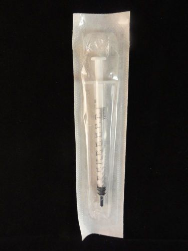 5 Pcs SOFT-JECT Plastic Syringe,Luer Slip,1 mL, individually packed, sterile