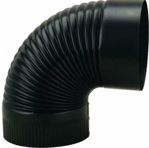 Corrugated Black 8&#034; Crimped Elbow BM0025 856WP.5B