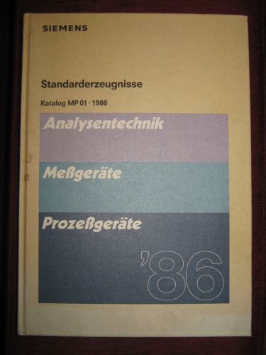 Vintage siemens products catalog 1986 mp 01 standarderzeugnisse katalog for sale
