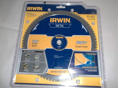 Irwin 10&#034;/ 80T Steel/Metal Cutting Circular Saw Blade 4935561