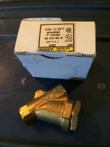 New HENRY VALVE COMPANY Brass 896-3/BPT 500 PSIG 3/8&#034; Refrigerant