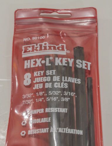 8 Piece Eklind Hex*L Key Set