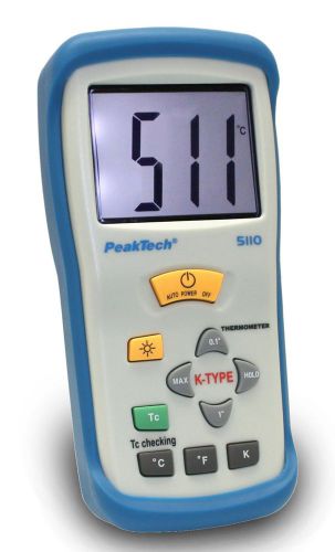 Peaktech p 5110 1 ch digital-thermometer, 1 ch, 3 1/2-digit, -50 ... +1300°c for sale