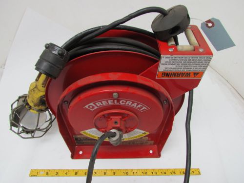 Reelcraft l4050 163 1 125 v 1625 watt heavy duty cord reel w/light 45&#039; 13 amp for sale