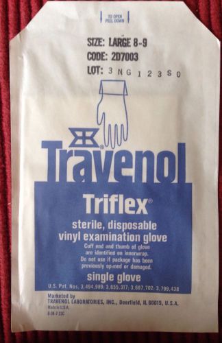 96 Travenol Triflex Sterile Vinyl Large 8 9 Examination Gloves 2D7003 Baxter