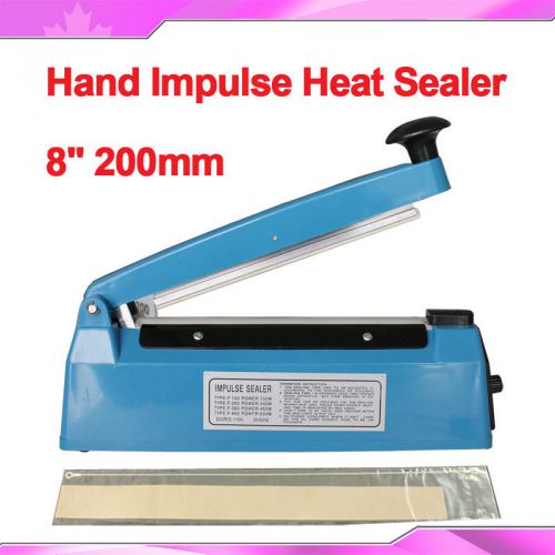 Hand impulse sealer  8&#034; 200mm heat machine poly plastic high quality bag film for sale