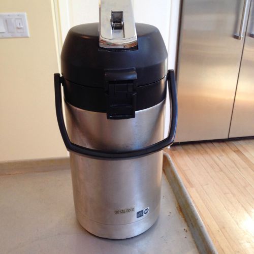 COFFEE/TEA STAINLESS STEEL COMMERCIAL LINED AIRPOT - PUSH BUTTON/VACUUM 80 ounce