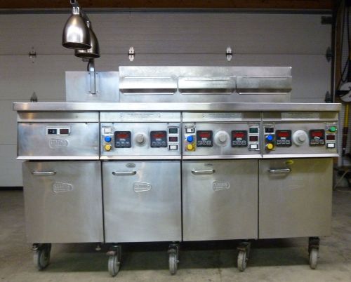 Keating instant recovery 14ifm deep fryer 3 pot w/left dump station for sale