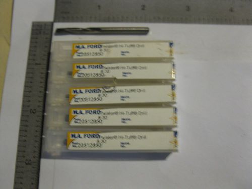 5 new m.a. ford #30 solid carbide drills.
