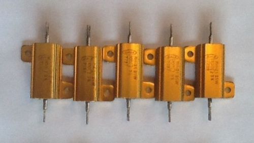 Resistors mounted in Heat Sinks - Dale RH-25 25W  100-Ohm (Group of 5)