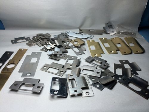 Latch Strike Plates, 2 3/4&#034; up to 5&#034; Various Finishes