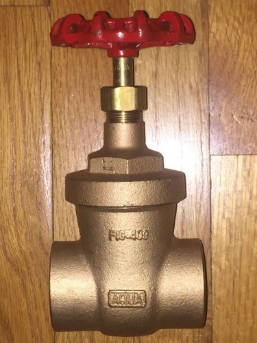 New 2 inch brass gate valve sweat-non threaded