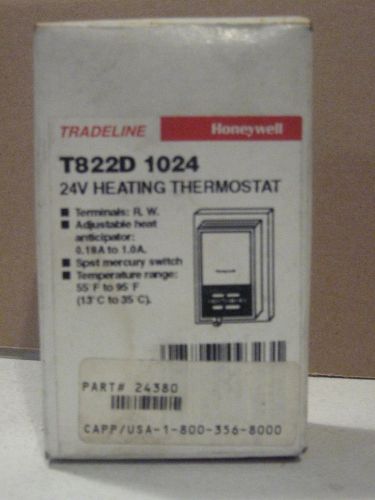 NEW Honeywell Tradeline 24V thermostat T822D1024 T822D 1024