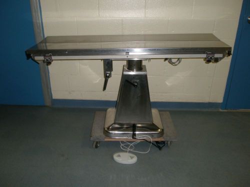 SHOR-LINE V TOP VETERINARY SS SURGICAL TABLE-ELECTRIC FOOT PEDAL