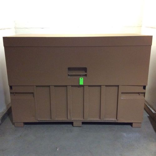 (1) knaack 91 storagemaster jobsite storage chest with large dual folding doors for sale