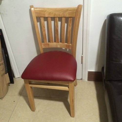 Vertical Slat Wood Chairs in Natural Color
