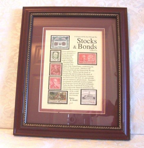 FRAMED STOCKS AND BONDS COLLECTION STAMPS,1998 JACK RABBIT STUDIO, INC.
