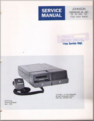 Johnson Service Manual TRANSCOM II 561 25-50 MHz