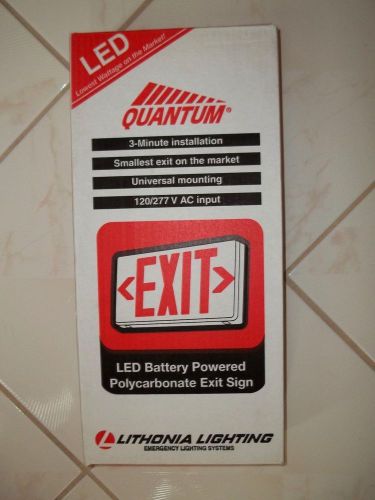 Lithonia Lighting QUANTUM LED Exit Sign - LQMSW3R 120/277 - NEW