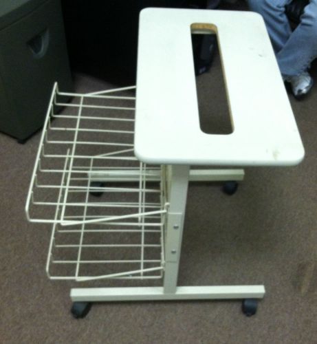 Balt adjustable printer stand cart 2 shelves with wheels