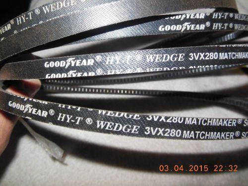 GOODYEAR HY-T WEDGE 3VX280 MATCHMAKER BELT / LOT OF 5 BELTS