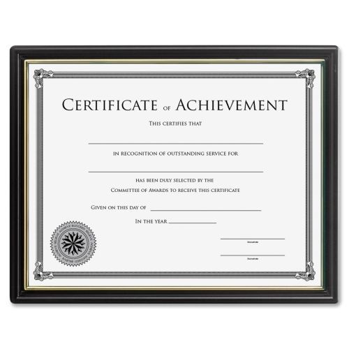 Lorell Multipurpose Certificate Frame - 8.50&#034; x 11&#034; - Black - LLR31880