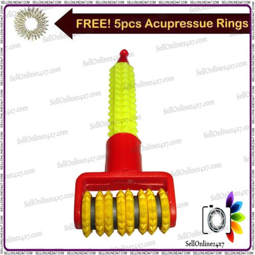 Acupressure magnetic face roller massager reflexology with free 5 sujok rings for sale