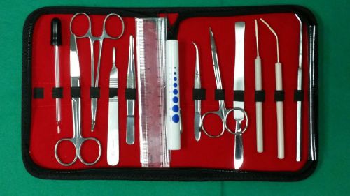 SET OF 13 PC STUDENT DISSECTING DISSECTION MEDICAL INSTRUMENTS KIT +5 BLADES #11