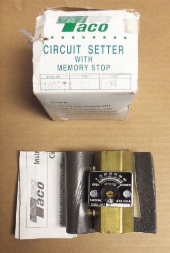 New Taco Circuit Setter With Memory Stop CS100T4 1&#039;&#039; CS100-T4 Box Worn
