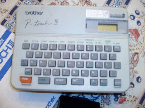 Brother P-Touch III PT-10 Electronic Label Maker System Complete
