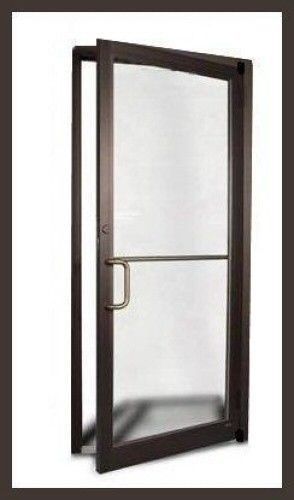 Bronze 3-0 x 7-0 storefront door w/ glass new in box for sale