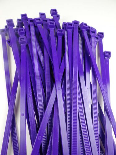 CABLE TIES WIRE TIES PURPLE NYLON 7&#034;  LOT OF 100 NEW MADE IN USA