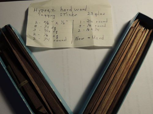 Hyprez Hardwood lapping Sticks  ~ lot ~ 23+