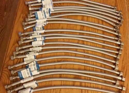 Lot of 20 1/2 FIP X 1/2 FIP x 20&#034; BRAIDED STAINLESS STEEL TUBE SUPPLY LINE