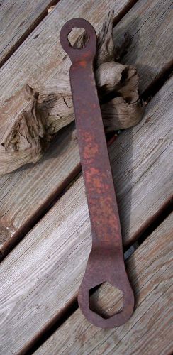 Vtg farm tractor metal wrench. industrial. red/orange paint. 18 inches long for sale