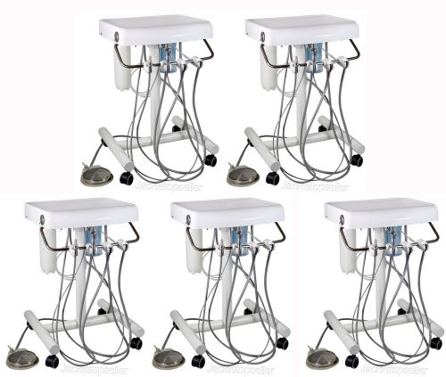 5 Automatic 2 Handpiece Control Dental Mobile Delivery Cart System free shipping