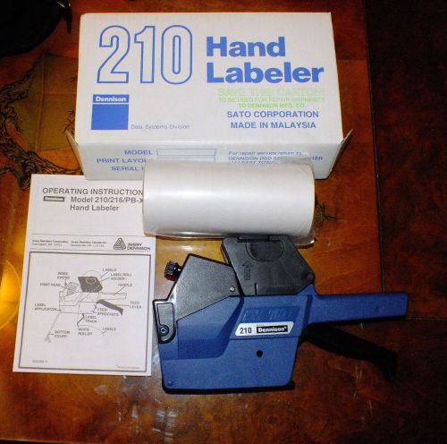 SATO Avery Dennison 2 Line Labeler Pricing Gun # 210 Marker Blue