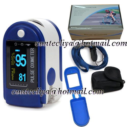 USA SELLER!!OLED FDA SPO2+Pulse Rate Monitor,finger oxygen monitor,Rubber Case