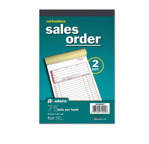 Adams Carbonless Sales Order Book 75 Sets 5 Pack White and Canary DC5808UV