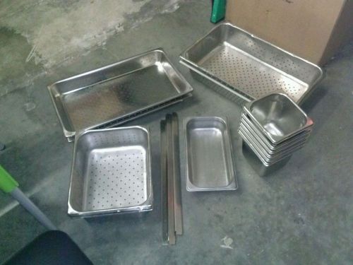 18 Used Stainless Steel, Hotel Pans