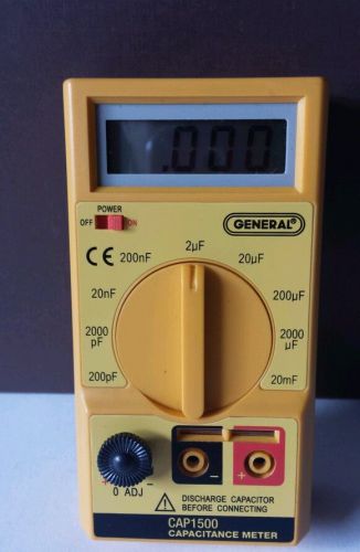 General Tools CAP1500 Digital Wide Range Capacitor Tester &amp; CASE FAST FREE SHIPP