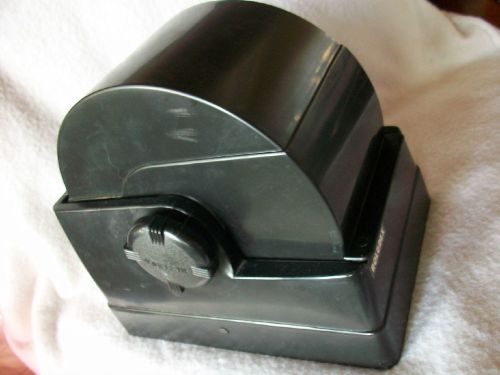 VINTAGE BLACK PLASTIC ROLODEX CARD FILE,ROUND TOP,ROTARY,W/TABS &amp; BLANK CARDS
