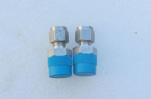Lot of 2: Swagelok 1/4&#034; X 3/8&#034; Stainless Steel Connector Fitting  SS-400-1-6