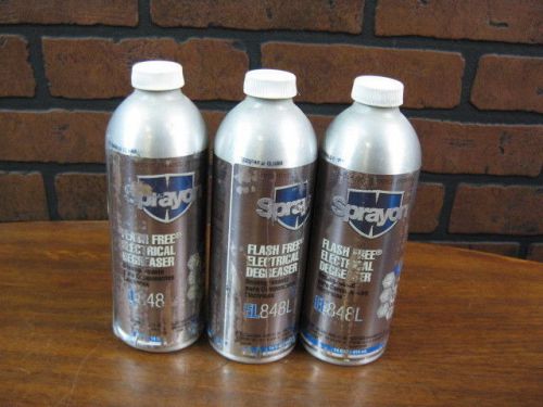 Lot of 3 new sprayon flash free electrical degreaser el848l for sale